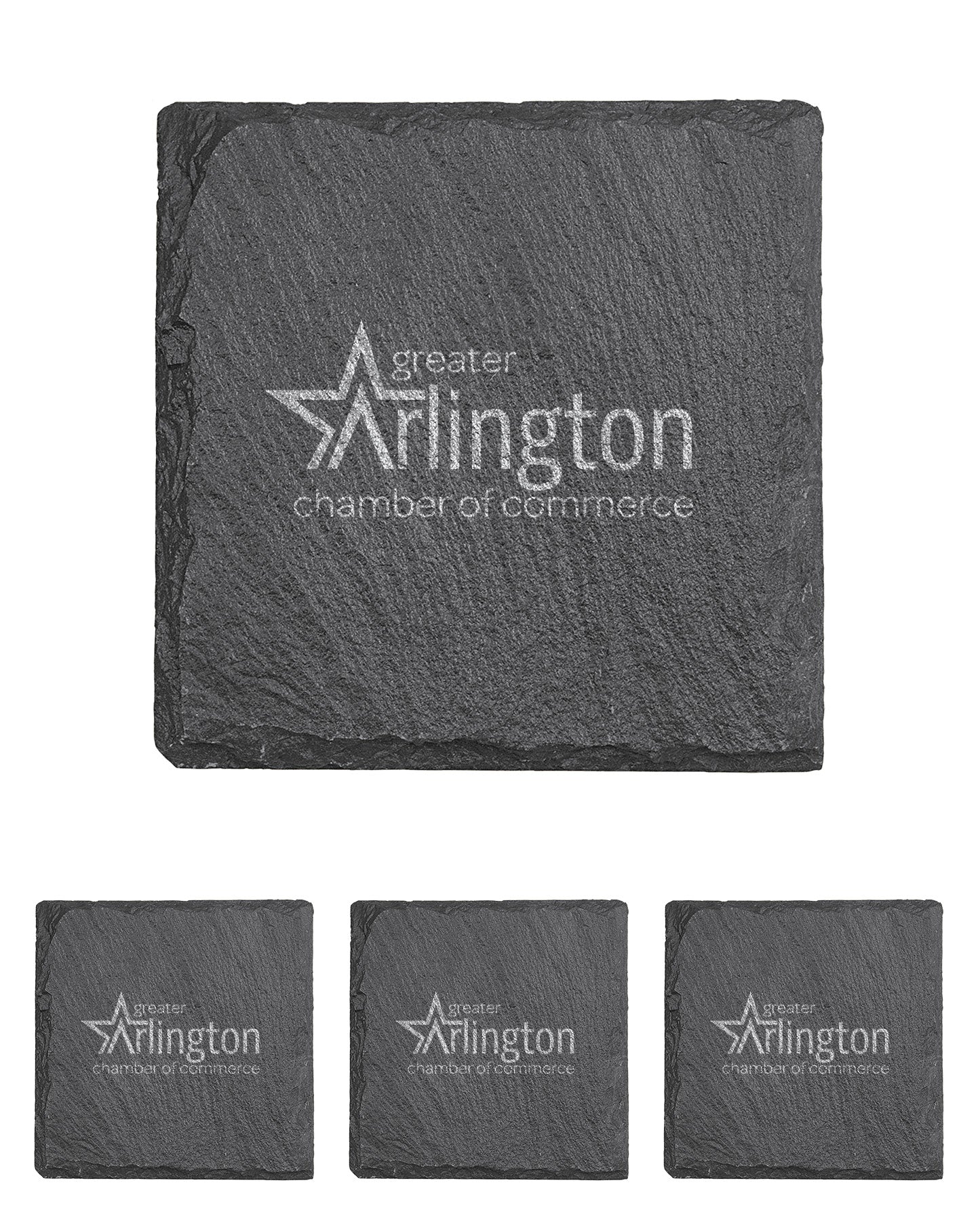 4" x 4" Square Slate Coasters - Set of 4