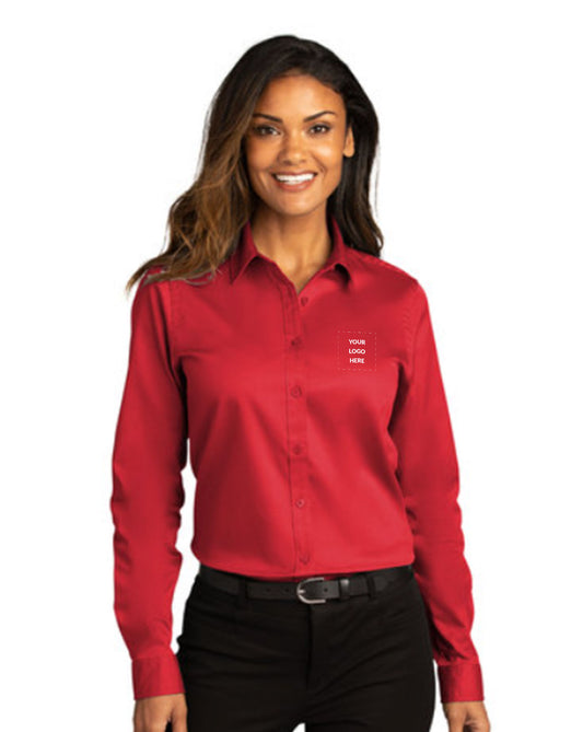 Port Authority Ladies Long Sleeve SuperPro Reactâ„¢ Shirt