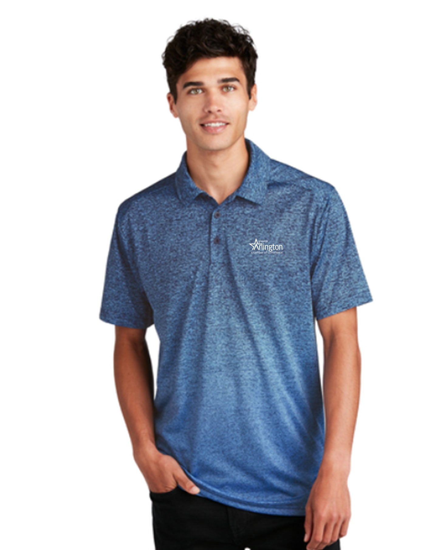 Sport-Tek Ombre Heather Polo