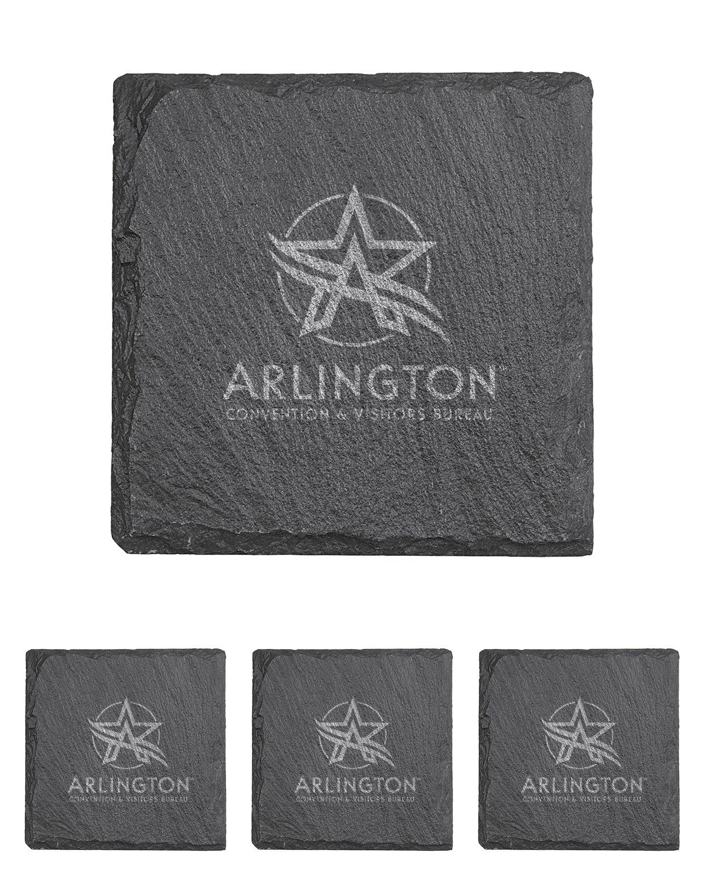 4" x 4" Square Slate Coasters - Set of 4