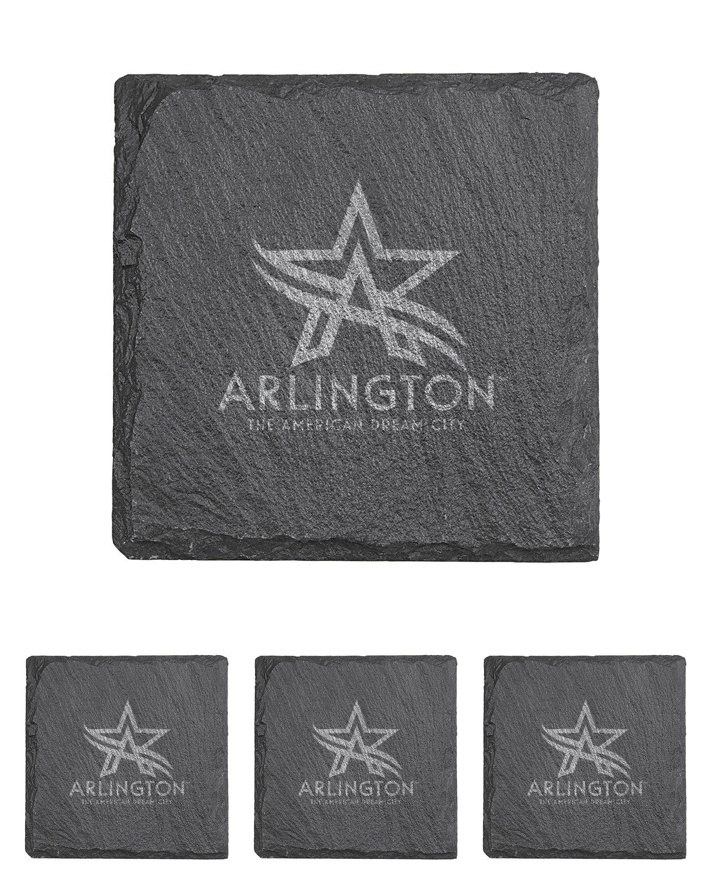 4" x 4" Square Slate Coasters - Set of 4