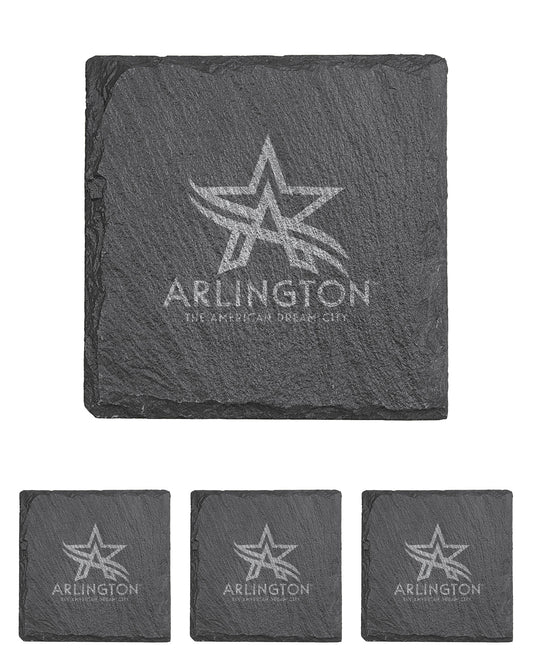 4" x 4" Square Slate Coasters - Set of 4