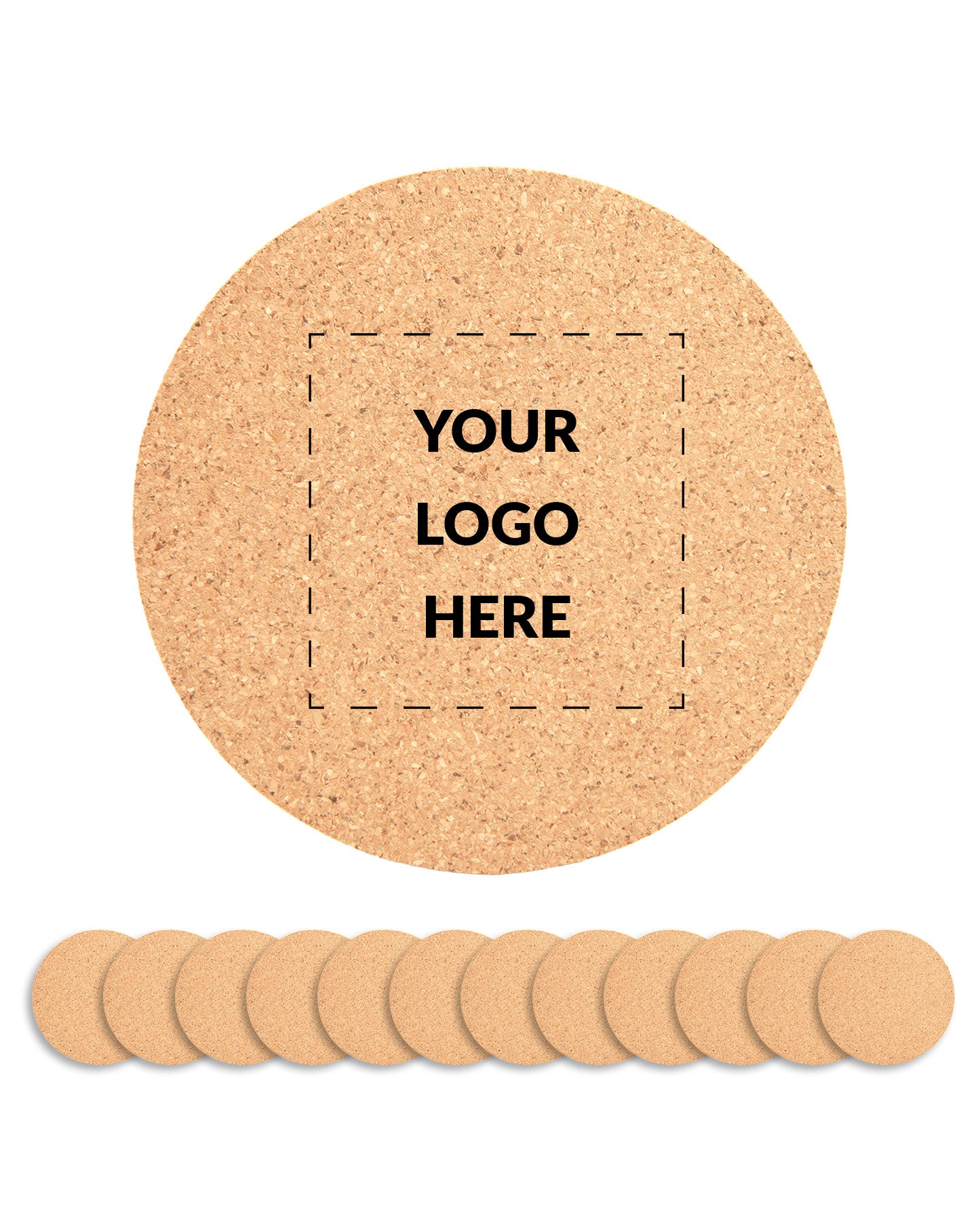 4" Round Cork Coasters - A Baker's Dozen